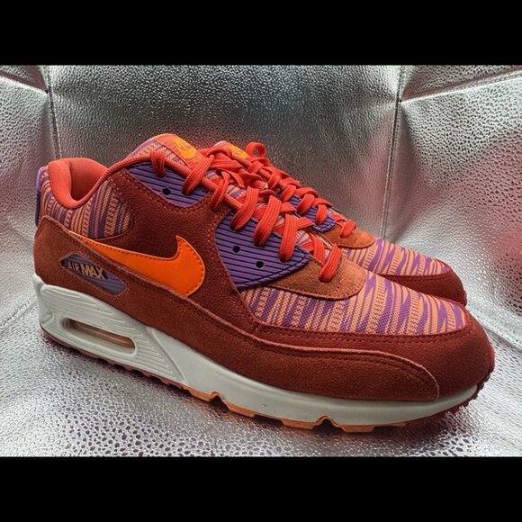 RARE🔥 Size 12 Nike Air Max 90 Essential Crimson Men's Sneakers 537384-600 - Picture 2 of 10